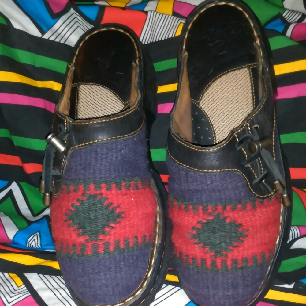 DOUBLE H WOOL BLANKET STYLE MULES